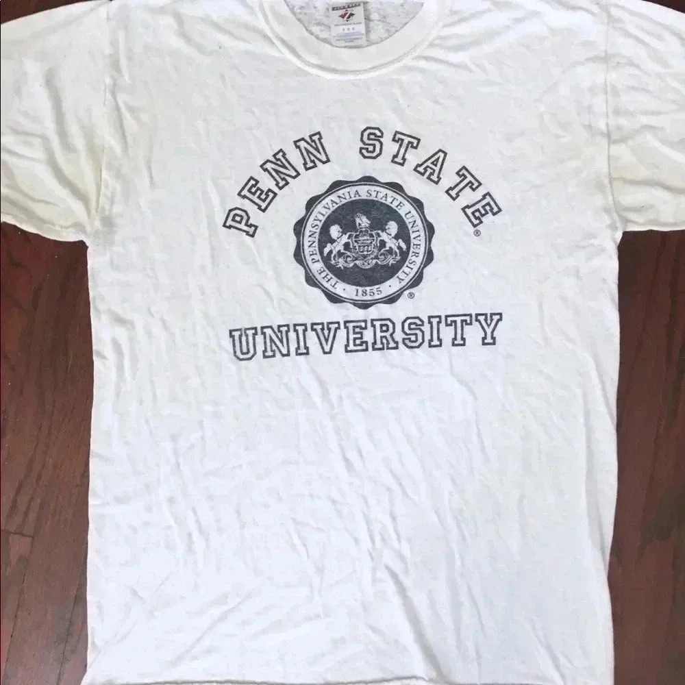 Super thin Vintage 80's Penn State T Shirt size L - Picture 2 of 4